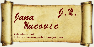 Jana Mucović vizit kartica